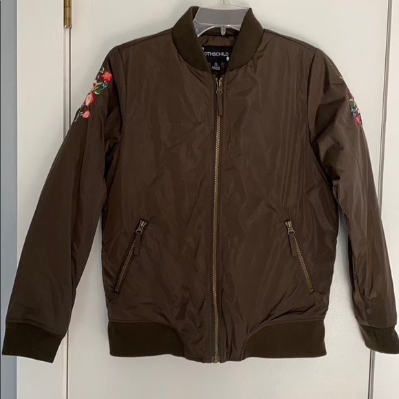 NWOT- Rothschild Embroidered Green Bomber Jacket - Picture 2 of 12